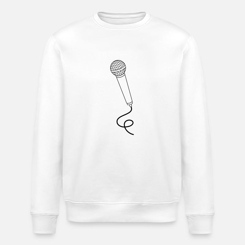 Microphone - Stanley/Stella ROLLER Unisex Organic Sweatshirt - white