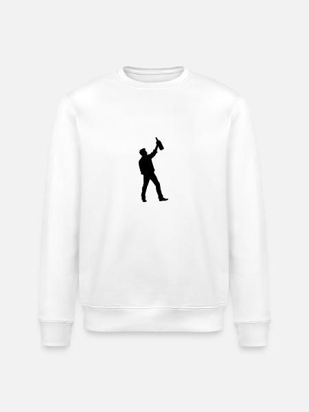 Drink Party Icon - Stanley/Stella ROLLER Unisex Organic Sweatshirt - white