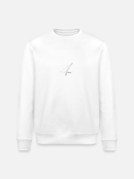 Simple Airplane - Stanley/Stella ROLLER Unisex Organic Sweatshirt - white