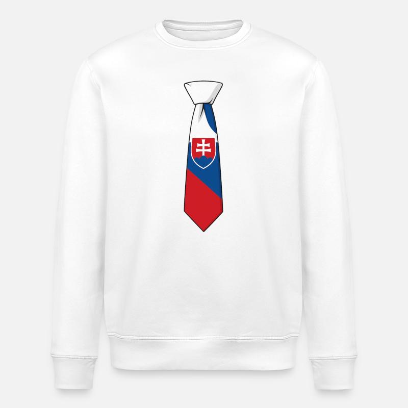 Slovenia Tie – Flaggendesign - Stanley/Stella Unisex Bio-Sweatshirt ROLLER - Weiß