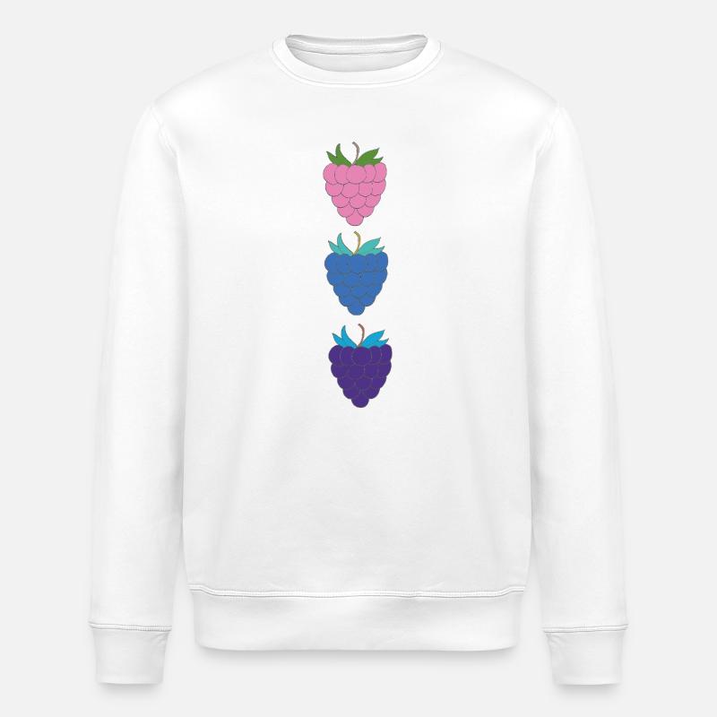 himbeeren dreifarbig - Stanley/Stella Unisex Bio-Sweatshirt ROLLER - Weiß