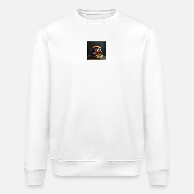 Affen-Sandwich - Stanley/Stella Unisex Bio-Sweatshirt ROLLER - Weiß