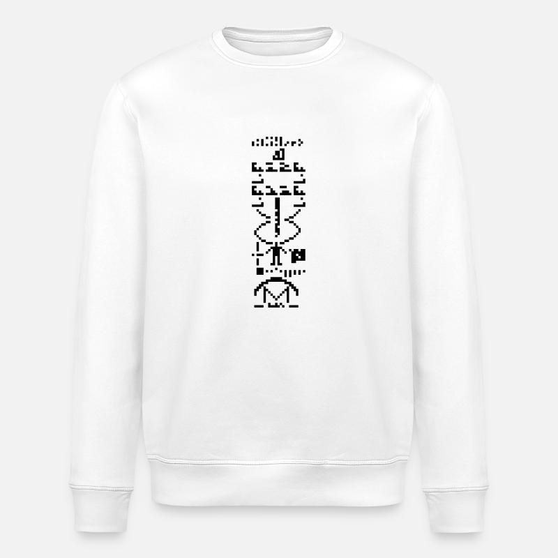 Arecibo Message - Stanley/Stella ROLLER Unisex Organic Sweatshirt - white