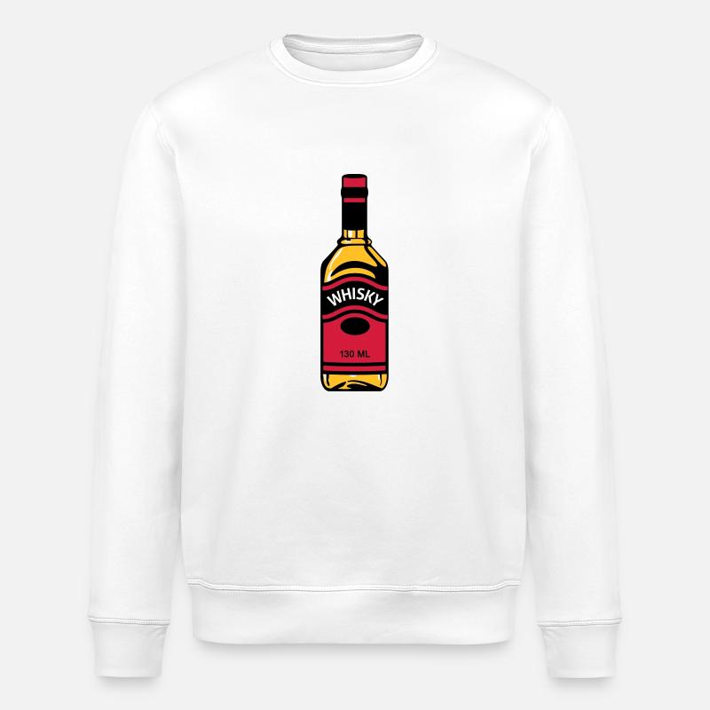 Whiskey bottle - Stanley/Stella ROLLER Unisex Organic Sweatshirt - white