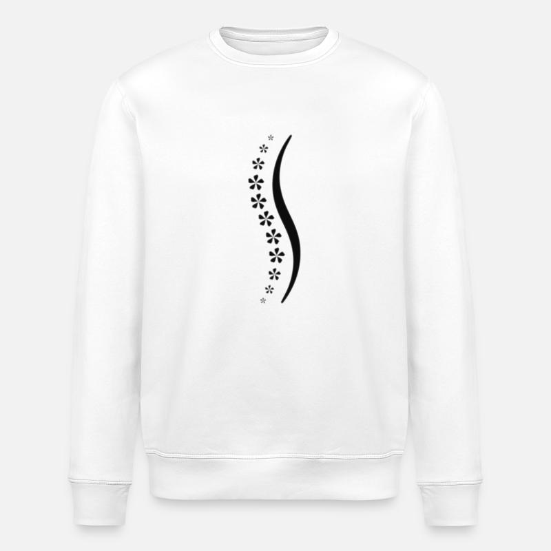 Épine de fleur grise - Sweat bio ROLLER Stanley/Stella Unisexe - blanc