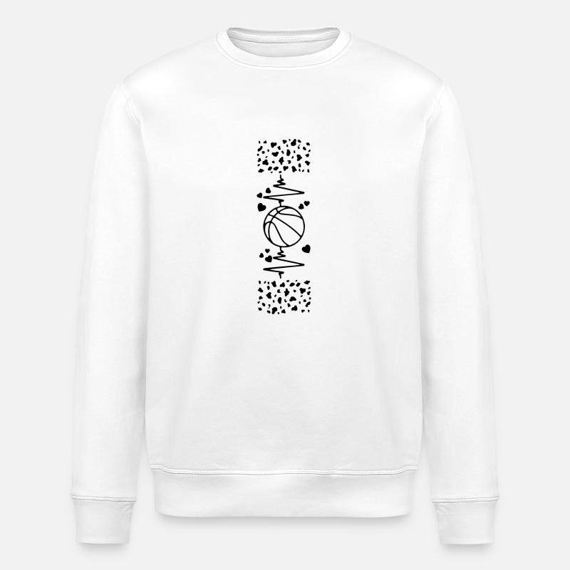 Battements de coeur Basket - Sweat bio ROLLER Stanley/Stella Unisexe - blanc