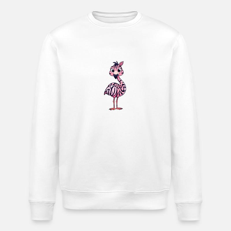 Flamingo - Stanley/Stella Unisex Bio-Sweatshirt ROLLER - Weiß