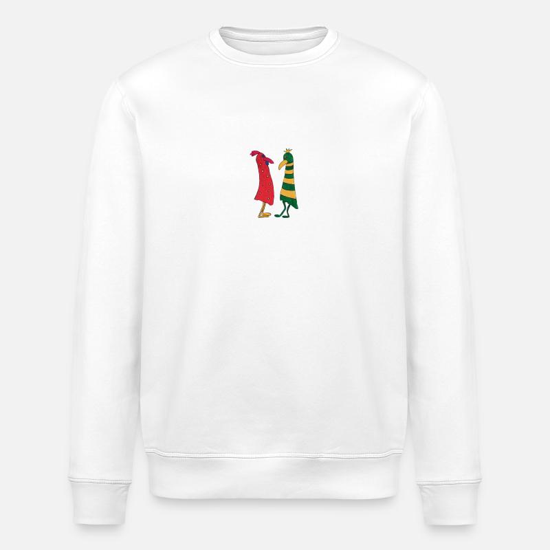 Lustige Hühnchen - Stanley/Stella Unisex Bio-Sweatshirt ROLLER - Weiß