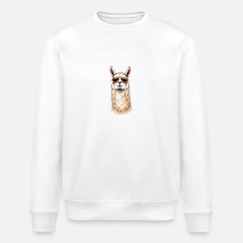 Cooles Alpaka - Stanley/Stella Unisex Bio-Sweatshirt ROLLER - Weiß
