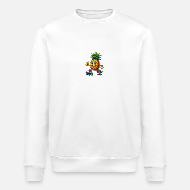 PINEAPPLE 1 - Stanley/Stella ROLLER Unisex Organic Sweatshirt - white