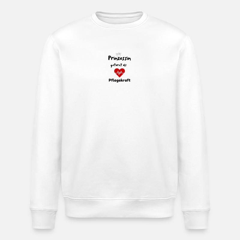 Prinzessin getarnt als Pflegekraft - Stanley/Stella Unisex Bio-Sweatshirt ROLLER - Weiß