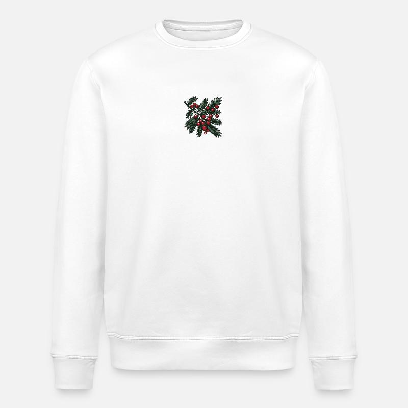 Fir branch branch - Stanley/Stella ROLLER Unisex Organic Sweatshirt - white