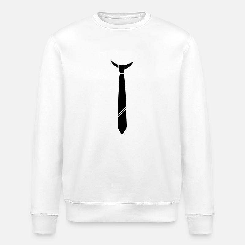 Lose Krawatte - Stanley/Stella Unisex Bio-Sweatshirt ROLLER - Weiß
