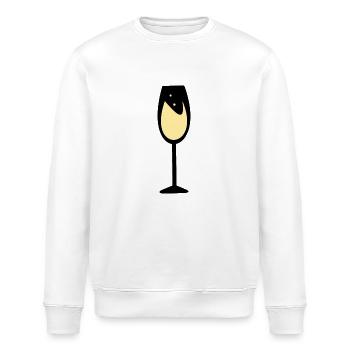 Wein, Party, Feier - Stanley/Stella Unisex Bio-Sweatshirt ROLLER - Weiß - Vorne - Nik (191cm)