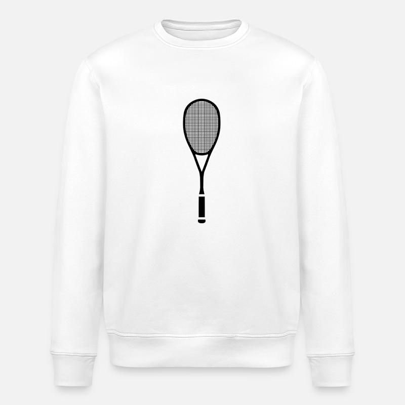 Squash tennis racket divided - Stanley/Stella ROLLER Unisex Organic Sweatshirt - white