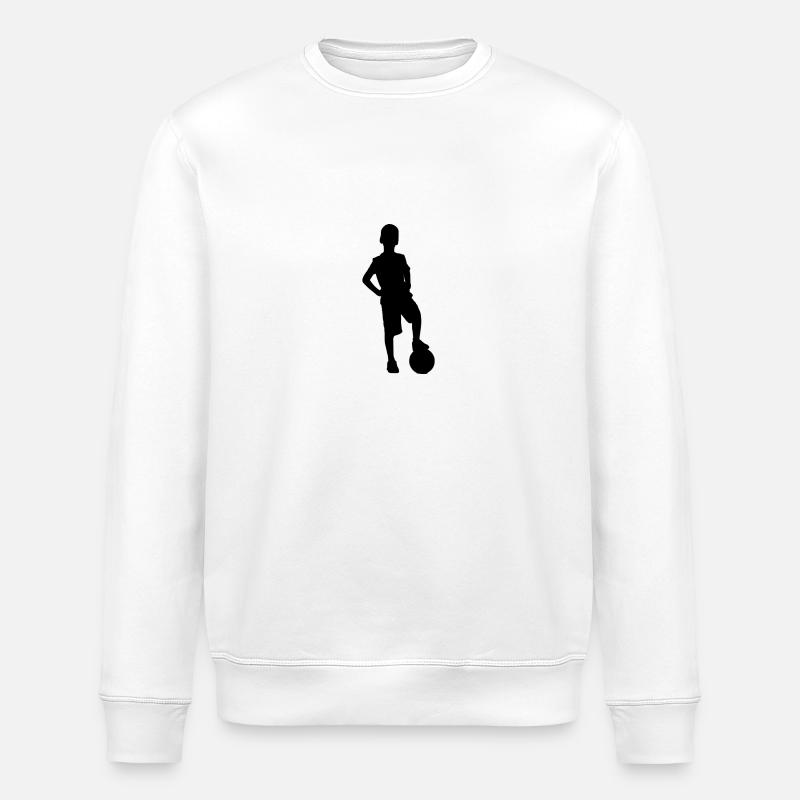 Fussball Junge - Stanley/Stella Unisex Bio-Sweatshirt ROLLER - Weiß
