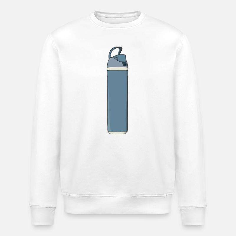 Blue Hydration Water Bottle Gym - Stanley/Stella Unisex Bio-Sweatshirt ROLLER - Weiß