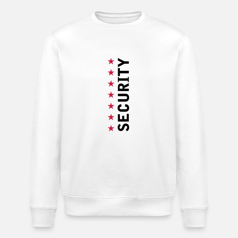 Security Text Logo - Stanley/Stella ROLLER Unisex Organic Sweatshirt - white