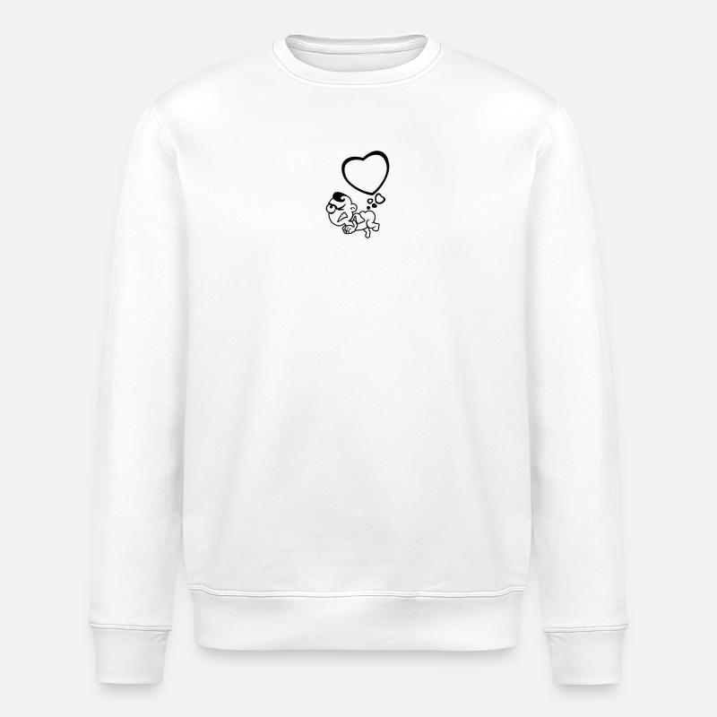 Engel Herzen pupsen 1c - Stanley/Stella Unisex Bio-Sweatshirt ROLLER - Weiß