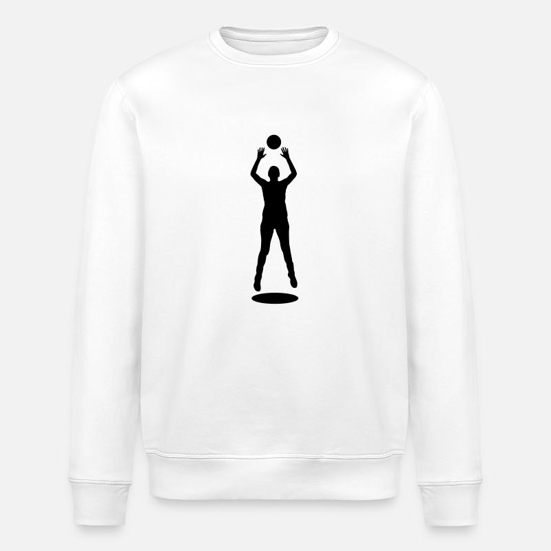 Volley-ball Setter Silhouette - Sweat bio ROLLER Stanley/Stella Unisexe - blanc