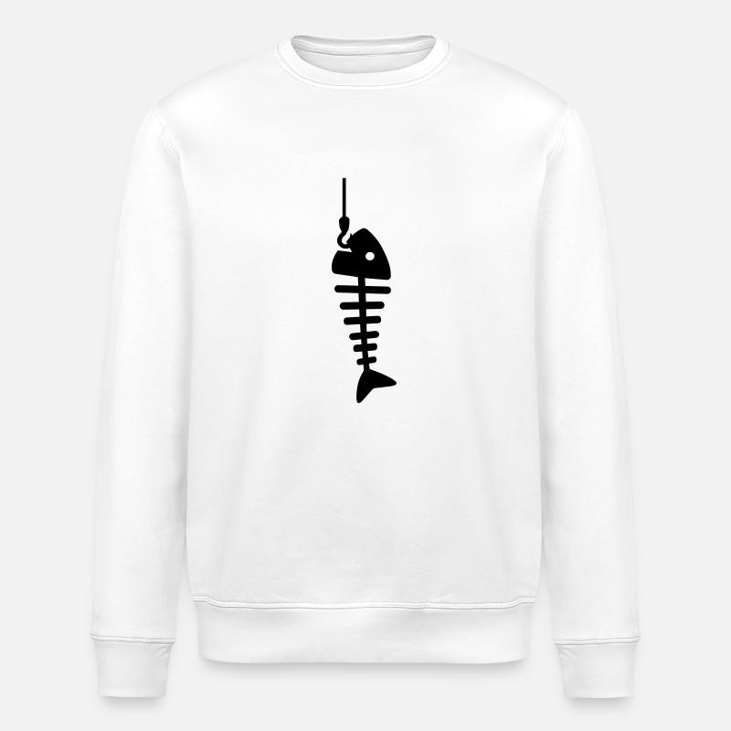 Fish - Stanley/Stella ROLLER Unisex Organic Sweatshirt - white