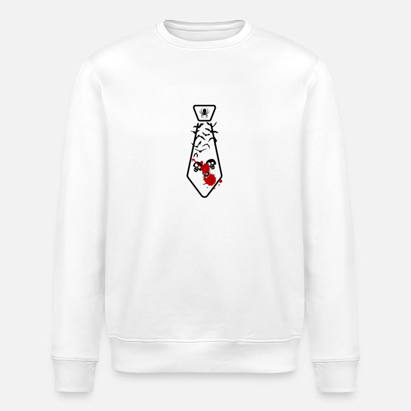 Halloween Krawatte - Stanley/Stella Unisex Bio-Sweatshirt ROLLER - Weiß