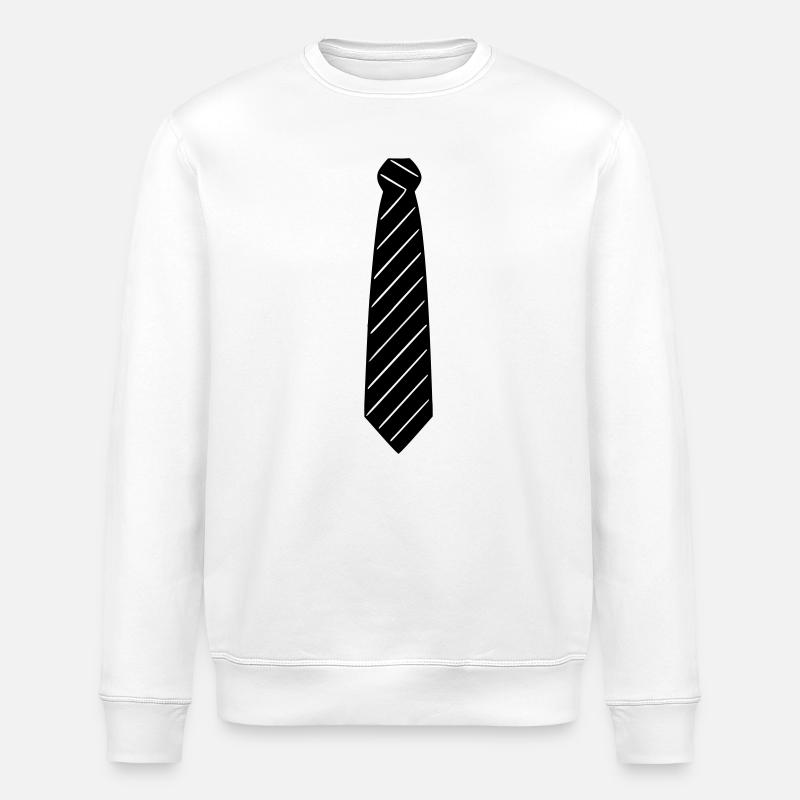 Krawatte - Necktie - Stanley/Stella Unisex Bio-Sweatshirt ROLLER - Weiß