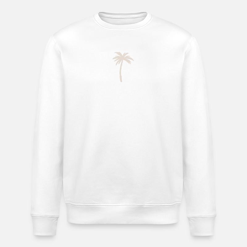 Palm tree - Stanley/Stella ROLLER Unisex Organic Sweatshirt - white