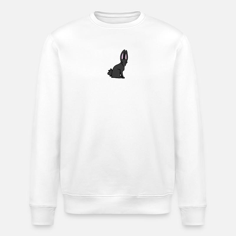 Lapin noir - Sweat bio ROLLER Stanley/Stella Unisexe - blanc