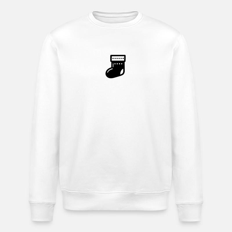 Icône de chaussette de Noël - Sweat bio ROLLER Stanley/Stella Unisexe - blanc