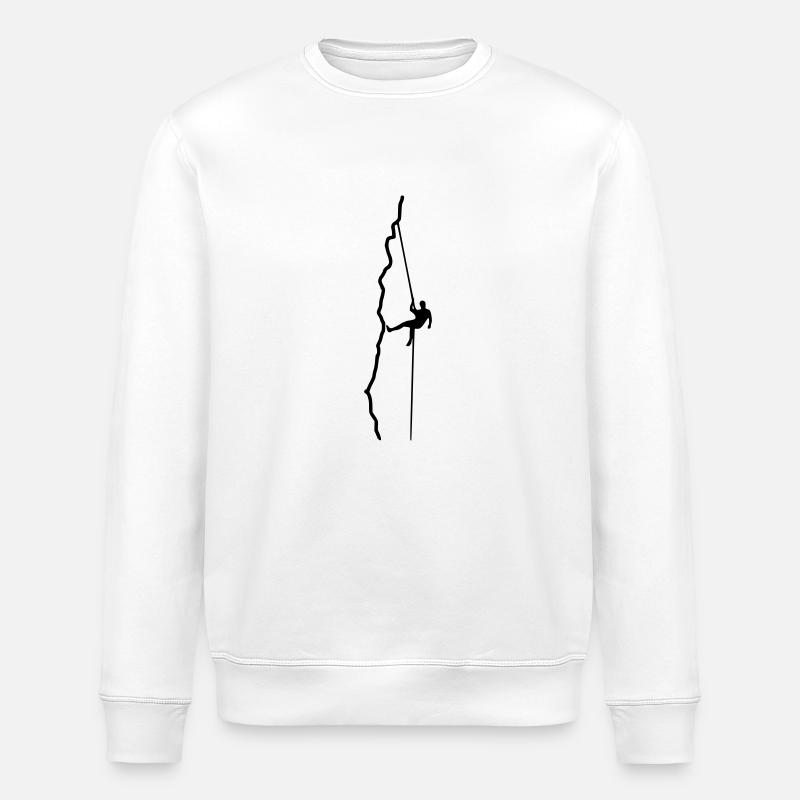Kletterer beim Abseilen - Stanley/Stella Unisex Bio-Sweatshirt ROLLER - Weiß