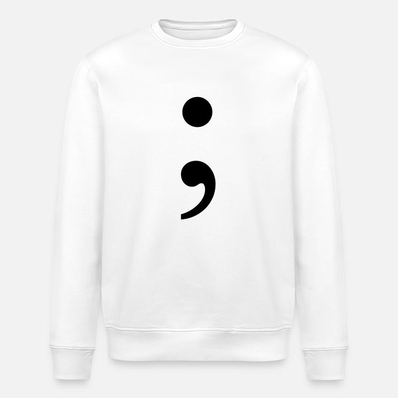 Point-virgule - Sweat bio ROLLER Stanley/Stella Unisexe - blanc