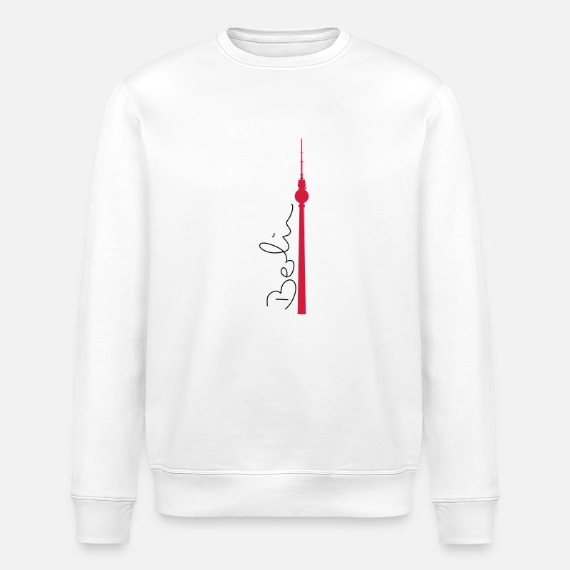 Berlin Fernsehturm - Stanley/Stella Unisex Bio-Sweatshirt ROLLER - Weiß