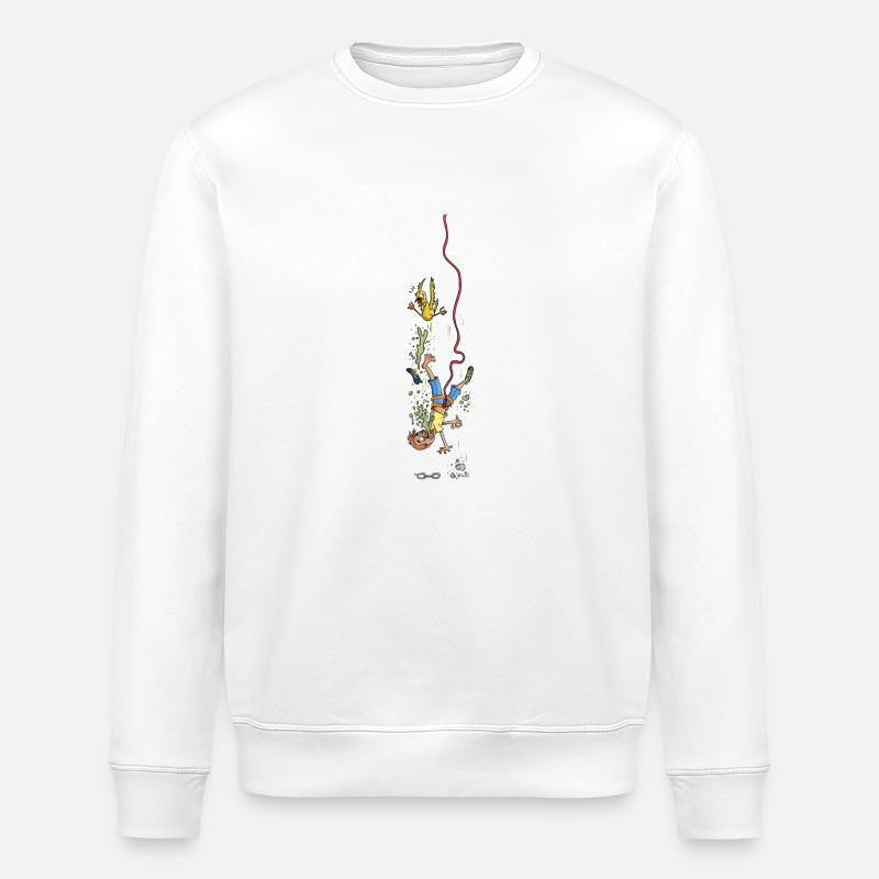 Fall into the rope - Stanley/Stella ROLLER Unisex Organic Sweatshirt - white