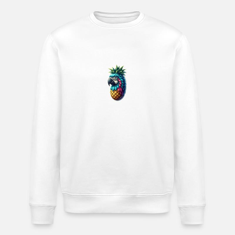 Perroquet ananas - Sweat bio ROLLER Stanley/Stella Unisexe - blanc