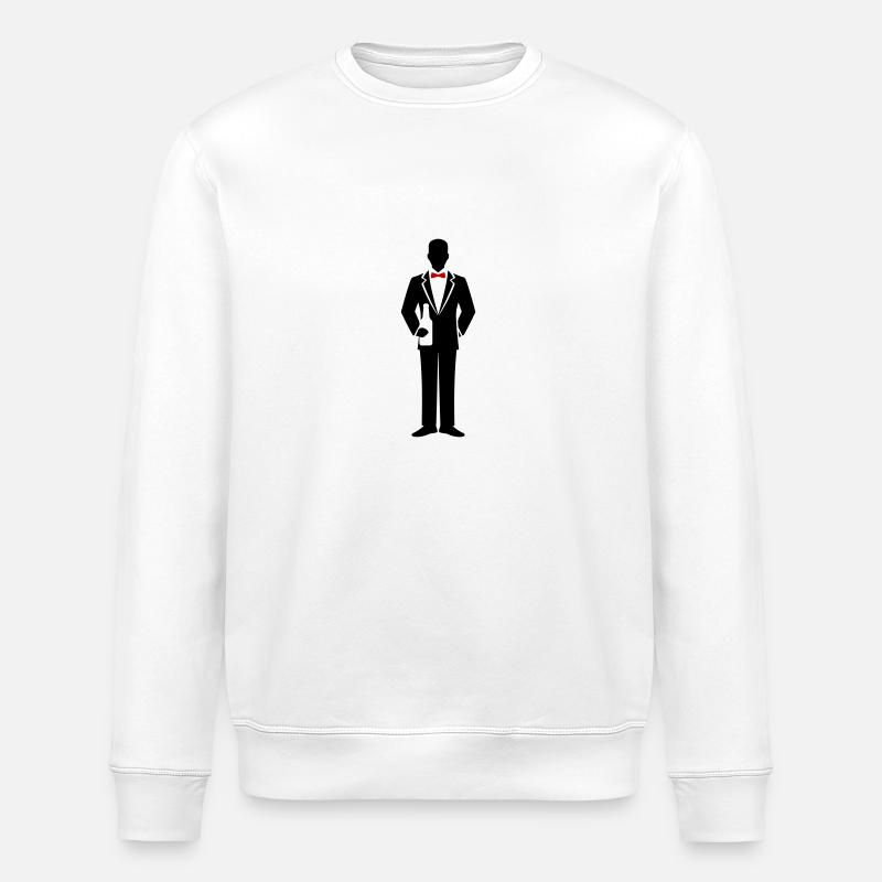 Bräutigam Team Junggesellenabschied - Stanley/Stella Unisex Bio-Sweatshirt ROLLER - Weiß