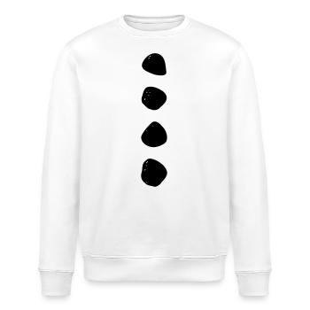 Costume de bonhomme de neige Pierres Carnaval Carnaval - Sweat bio ROLLER Stanley/Stella Unisexe - blanc - Devant - Nik (191cm)