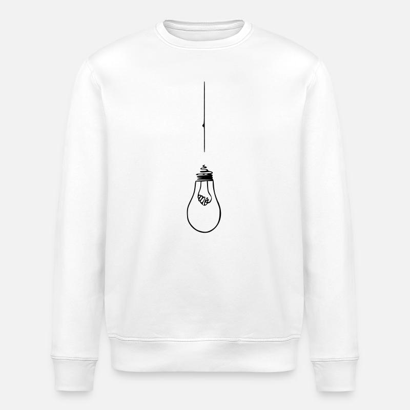 Lamp light bulb tie - Stanley/Stella ROLLER Unisex Organic Sweatshirt - white