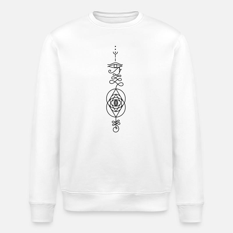 Totem RA – Énergie solaire égyptienne - Sweat bio ROLLER Stanley/Stella Unisexe - blanc