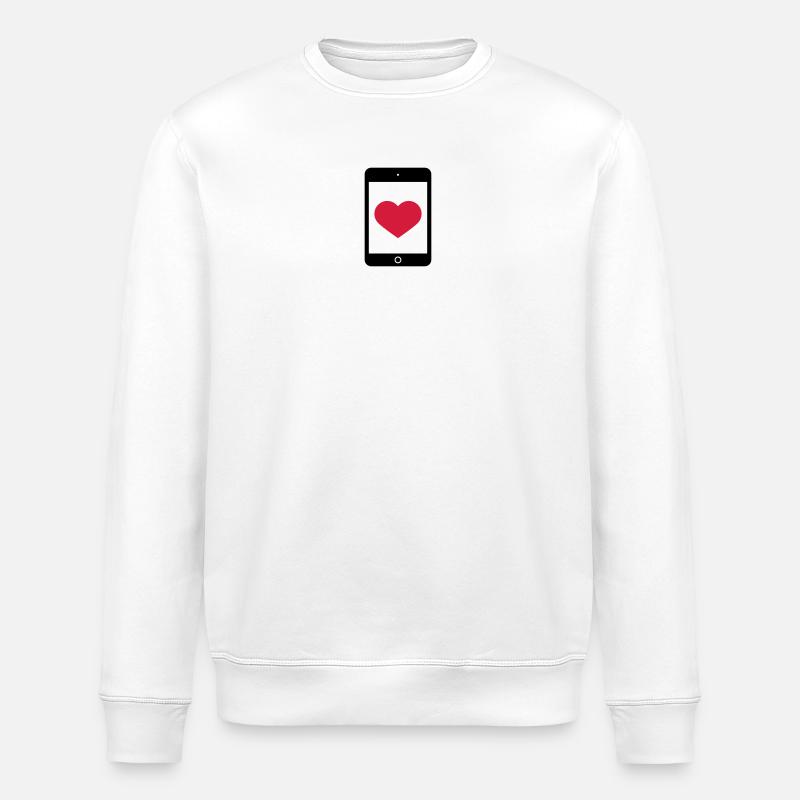 Love Smartphone Tablet - Stanley/Stella Unisex Bio-Sweatshirt ROLLER - Weiß