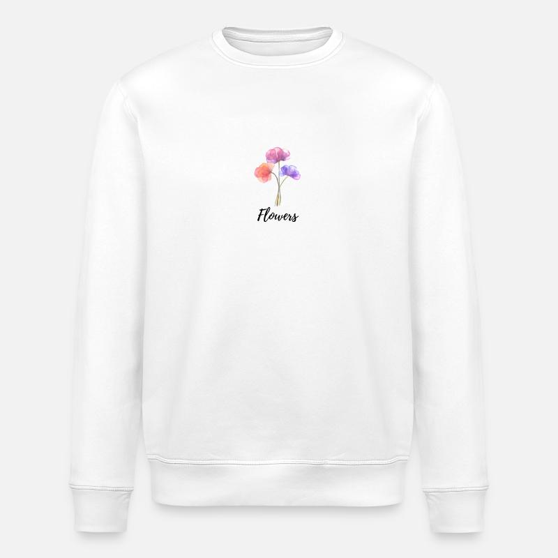 Fleur - Sweat bio ROLLER Stanley/Stella Unisexe - blanc