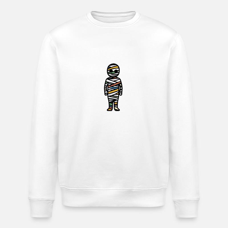 Mumie Halloween Comic - Stanley/Stella Unisex Bio-Sweatshirt ROLLER - Weiß