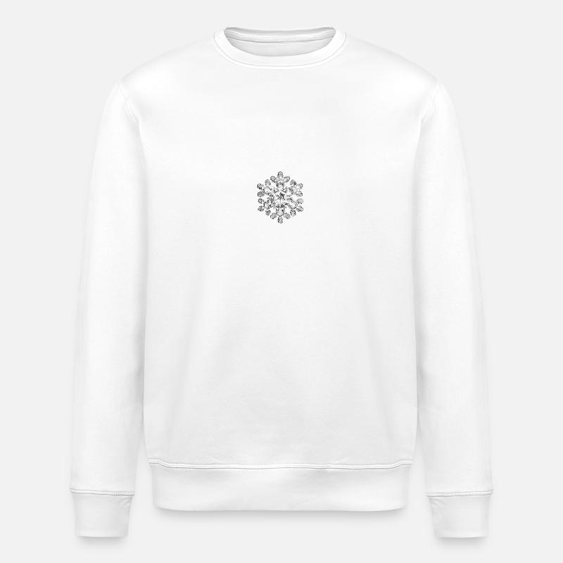 snowflake 9 black - Stanley/Stella Unisex Bio-Sweatshirt ROLLER - Weiß