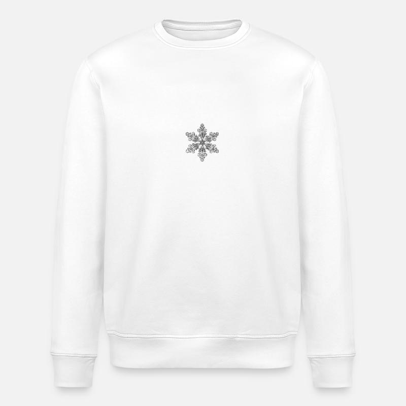snowflake 6 black - Stanley/Stella Unisex Bio-Sweatshirt ROLLER - Weiß