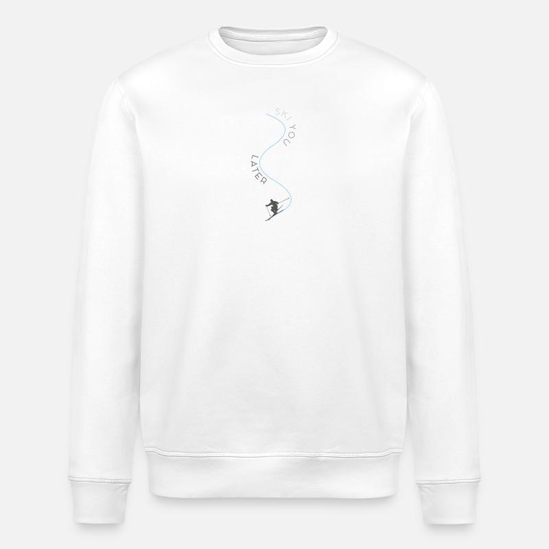 Skier plus tard, bleu-gris - Sweat bio ROLLER Stanley/Stella Unisexe - blanc