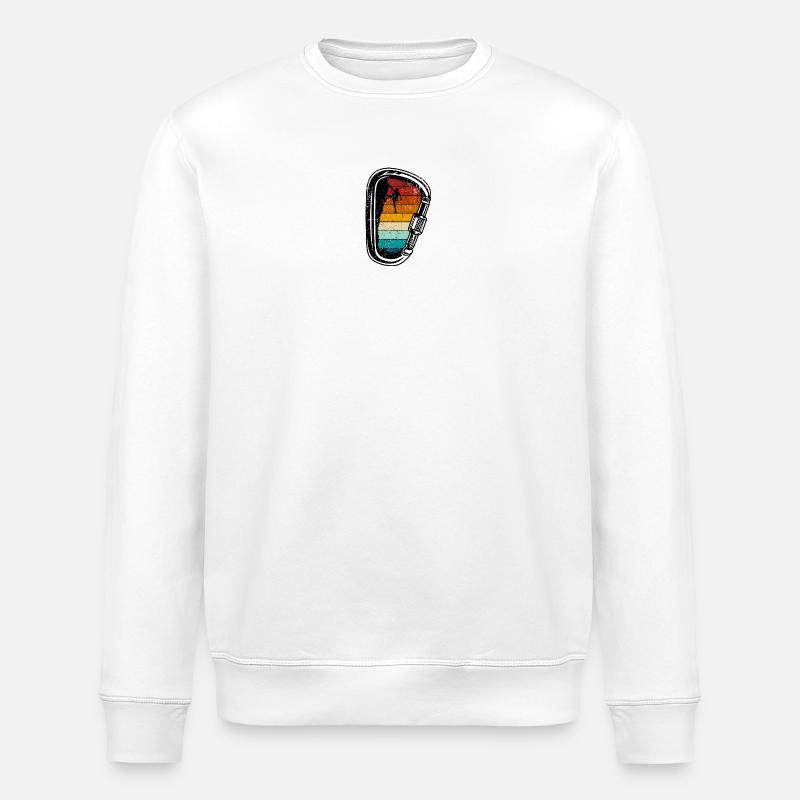 Rainbow Climb Silhouette - Stanley/Stella ROLLER Unisex Organic Sweatshirt - white