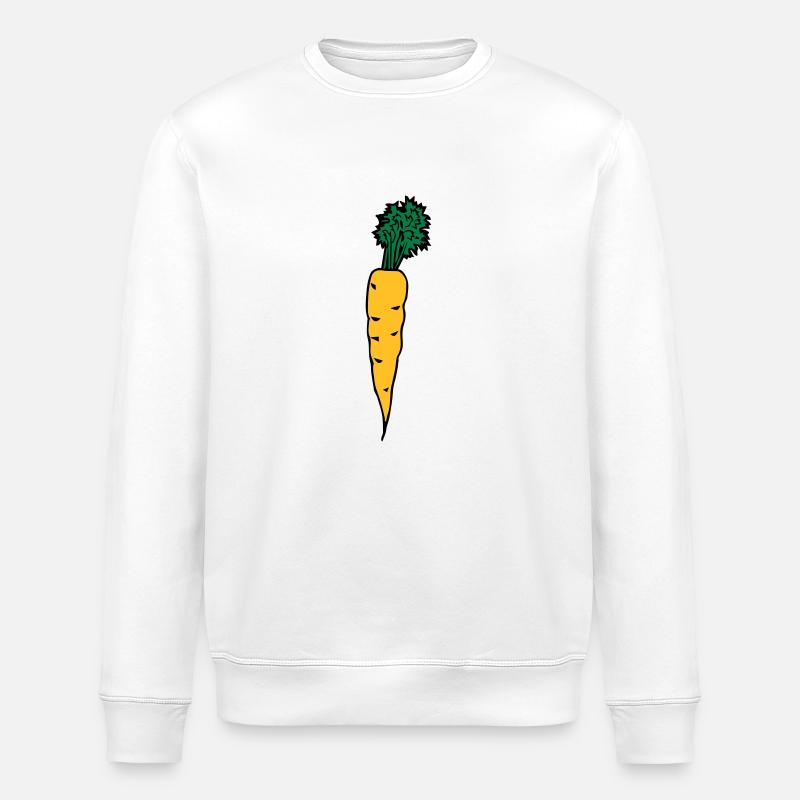 carrot - Stanley/Stella ROLLER Unisex Organic Sweatshirt - white