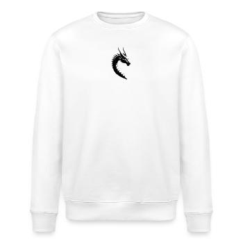 Long - Chinesischer Drache - Stanley/Stella Unisex Bio-Sweatshirt ROLLER - Weiß - Vorne - Nik (191cm)