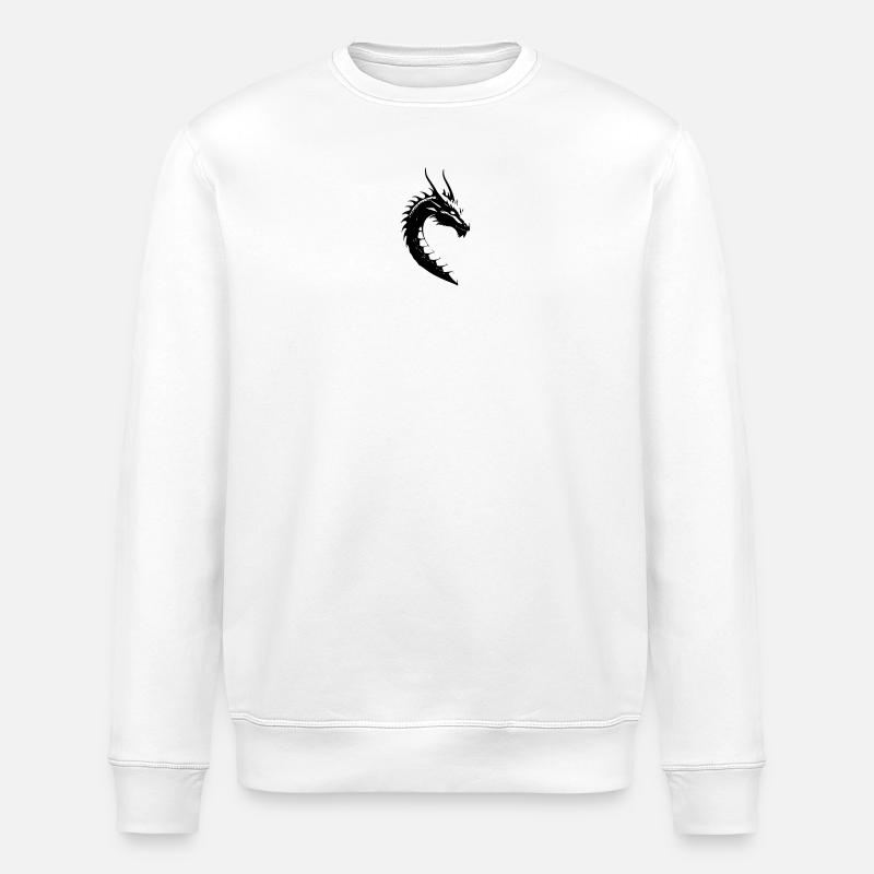 Long - Dragon chinois - Sweat bio ROLLER Stanley/Stella Unisexe - blanc