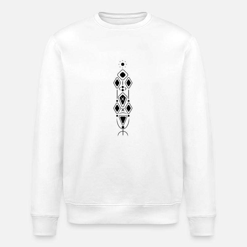 Berber Pattern 2023 Black - Stanley/Stella ROLLER Unisex Organic Sweatshirt - white